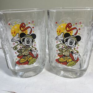 Animal Kingdom Mickey McDonalds Walt Disney World 2000 Celebration 2 Glass Cups